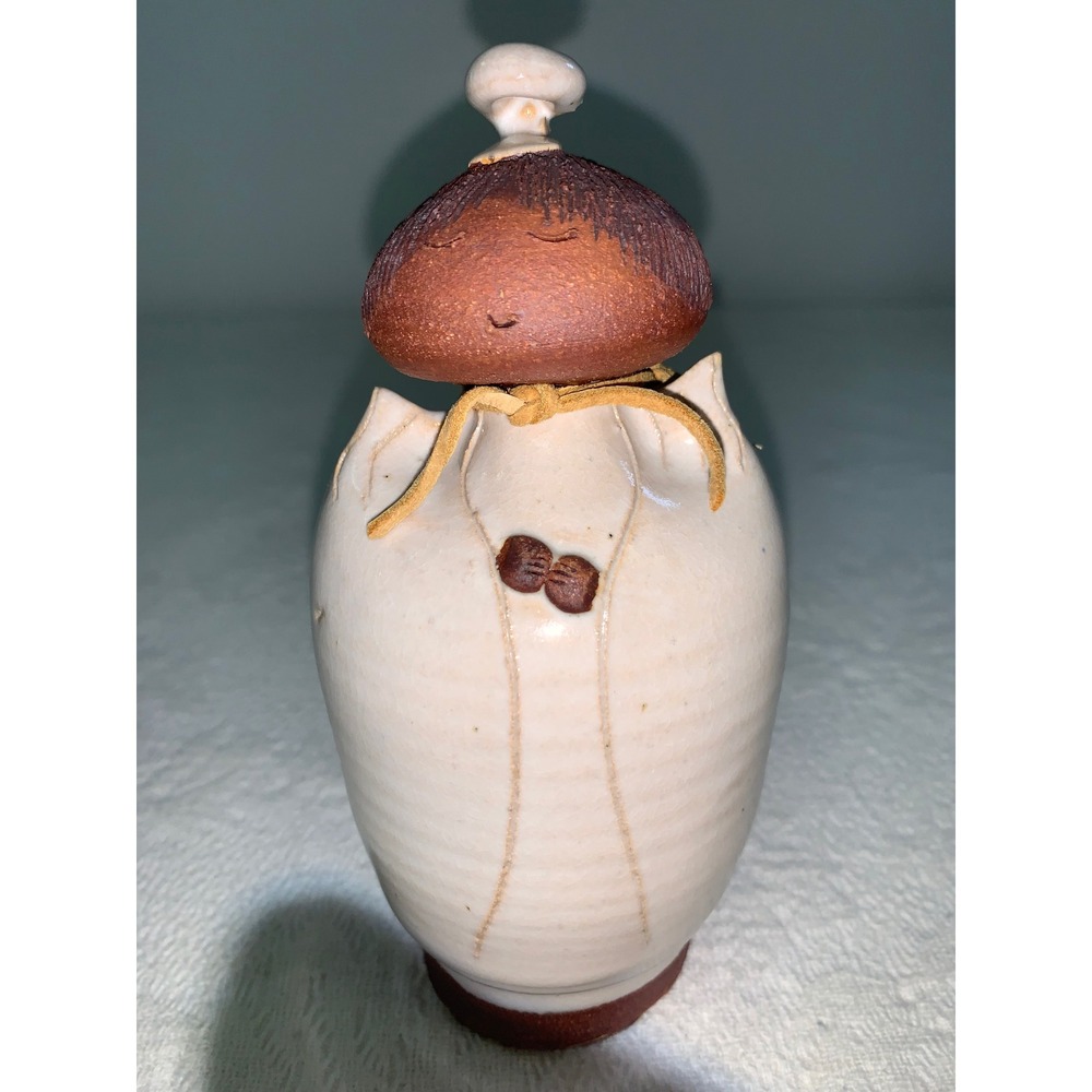 Val Knight Studio House Angel Montana Handmade Pottery Ceramic Figurine 2001